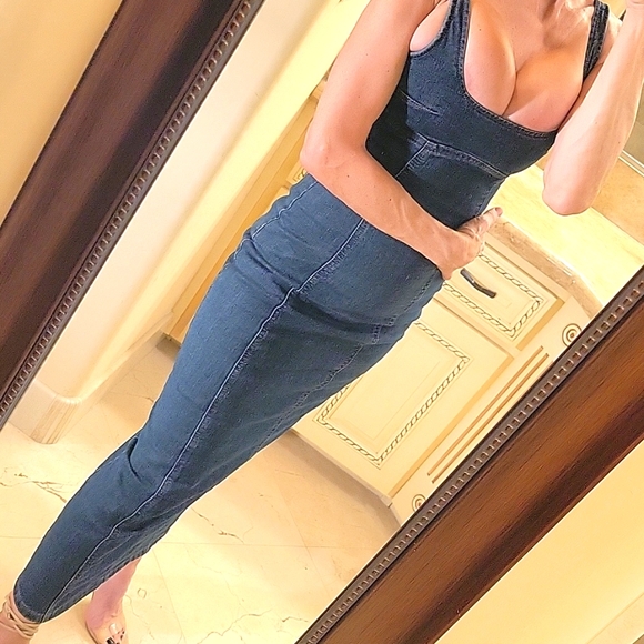 Cotton:On Dark Denim Tank-Style Maxi Dress, Sz 0 - Picture 7 of 16